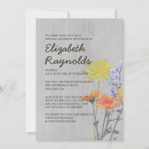 Invitations vintages de Fête de la mariée de