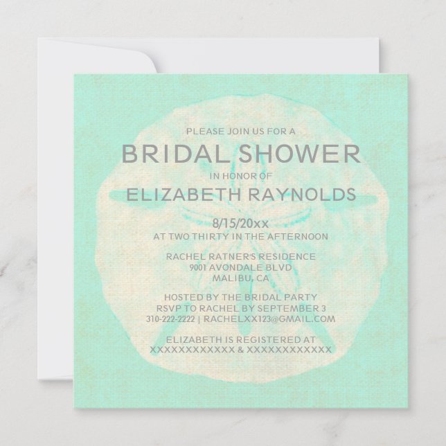 Invitations vintages de Fête de la mariée du (Devant)