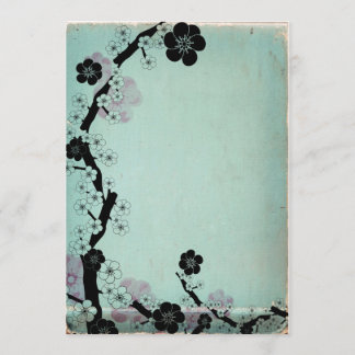 Invitations vintages de fleurs sakura