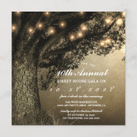 Invitations Vintages de Gala de Gala sur les chêne