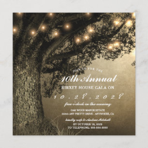 Invitations Vintages de Gala de Gala sur les chêne