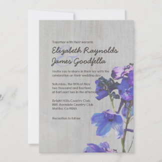 Invitations Vintages de mariage au Delphinium