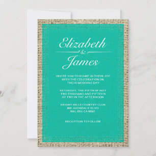 Invitations Vintages de mariage de Burlap
