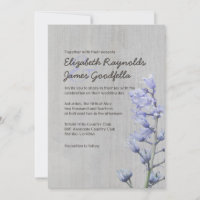 Invitations vintages de mariage de jacinthe