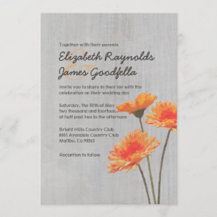 Invitations vintages de mariage de marguerite de