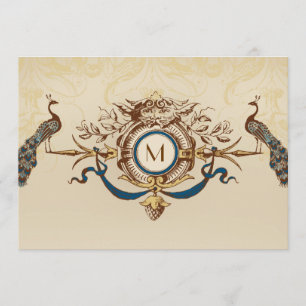 Invitations vintages de mariage de monogramme