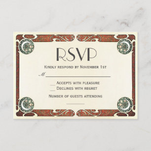 Invitations vintages de mariage de Nouveau RSVP