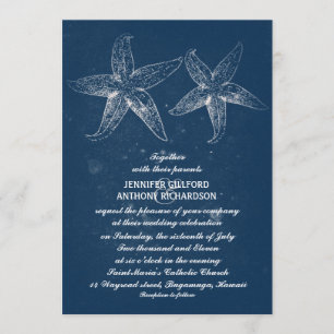 INVITATIONS VINTAGES DE MARIAGE DE PLAGE
