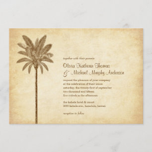 Invitations vintages de mariage de plage de
