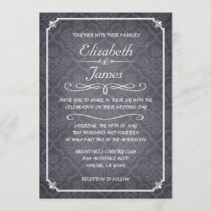 Invitations vintages de mariage de tableau de