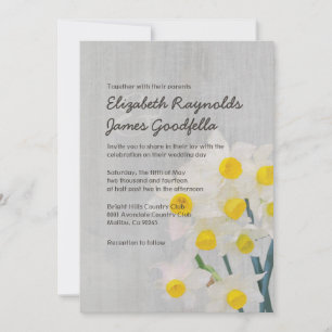Invitations Vintages de mariage Jonquil