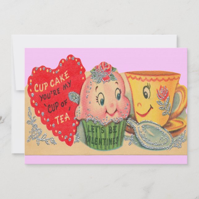 Invitations vintages de Valentine (Devant)