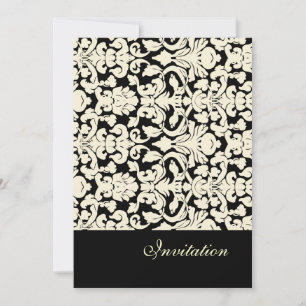 Invitations Vintages + Romantic Mariage damassé