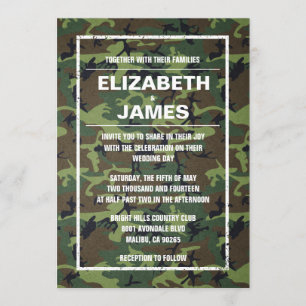 Invitations vintages rustiques de mariage de Camo