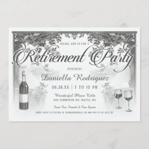 Invitations vintages suprêmes de partie de