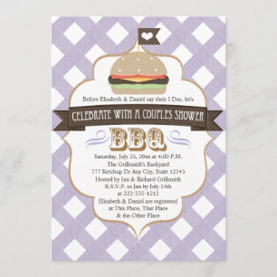 Invitations Wedding showers de couples de barbecue