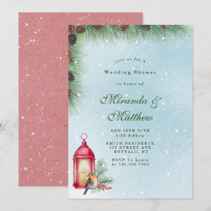 Invitations Wedding showers de lanterne d'hiver et