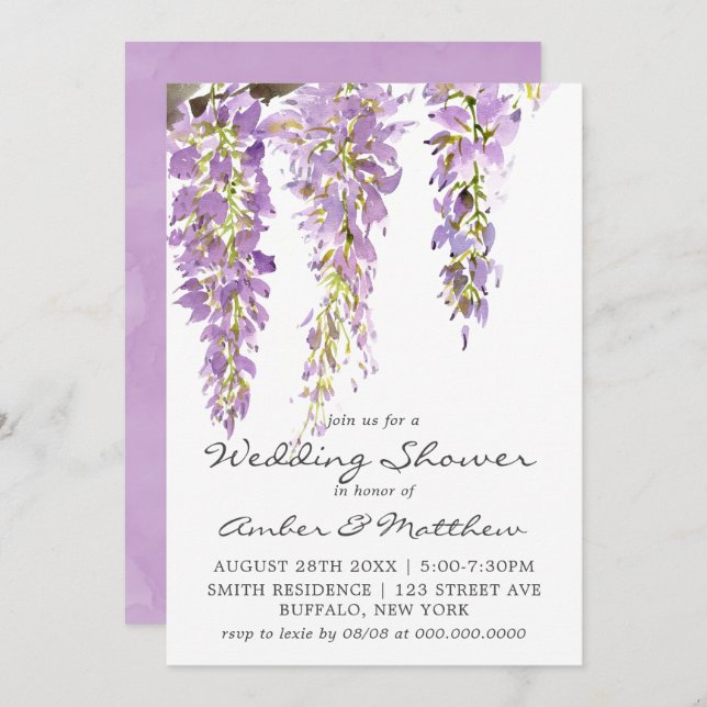 Invitations Wedding showers de Lavender Lavender  (Devant / Derrière)