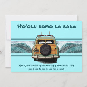 Invitations Woody Wave Luau