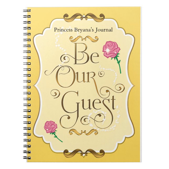 Invité à être Rose Rose Princesse Cahier Journal (Devant)
