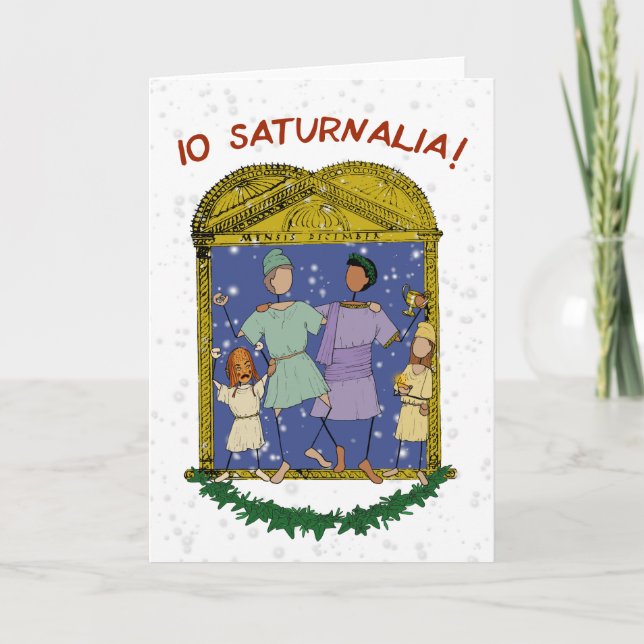 Io Saturnalia ! Carte de voeux festive (Devant)