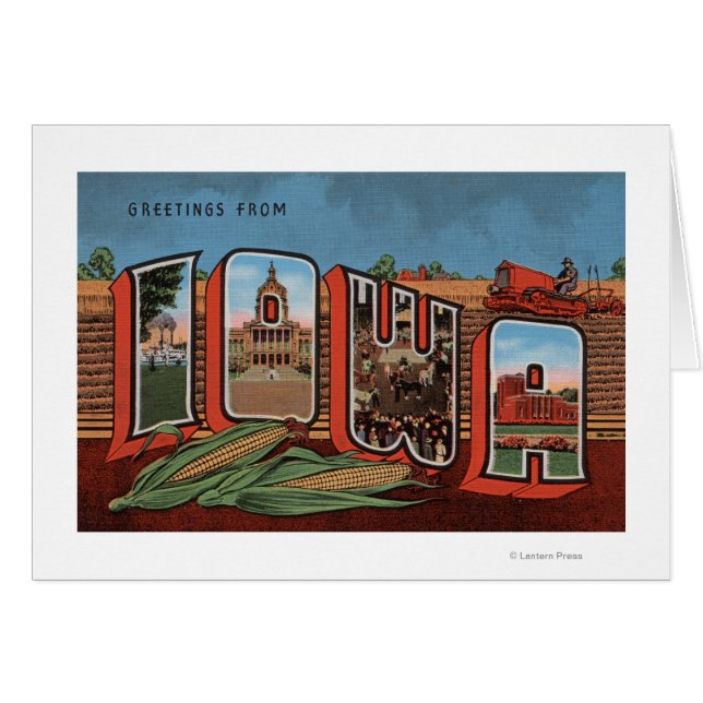 Iowa (Cornfields & Corn) - Scènes de grandes lettr (Devant horizontal)