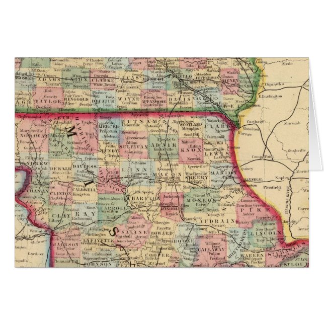 Iowa, Missouri Map par Mitchell (Devant horizontal)