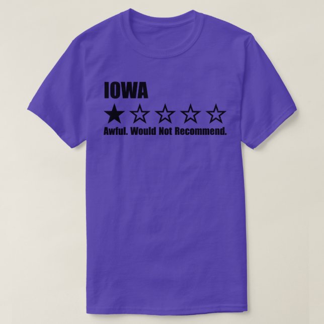 Iowa One Review TShirt (Design devant)