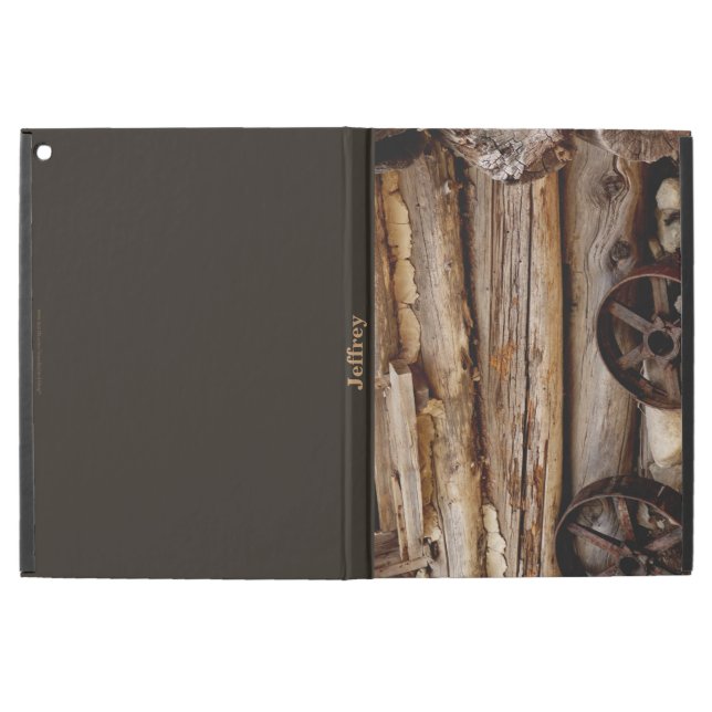 iPad Pro 12.9" Case pro cas d'iPad, roues rouillées, brun de retour (Extérieur)