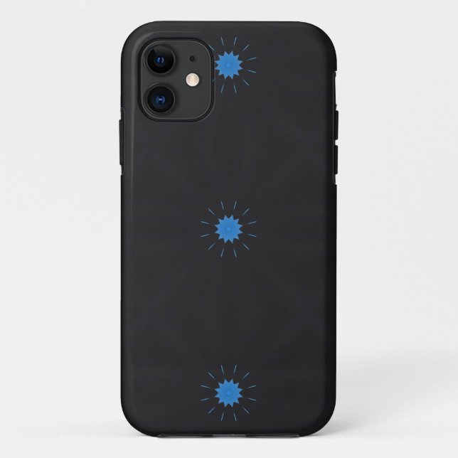 iPhone 11 3 étoiles bleues coque (Dos)
