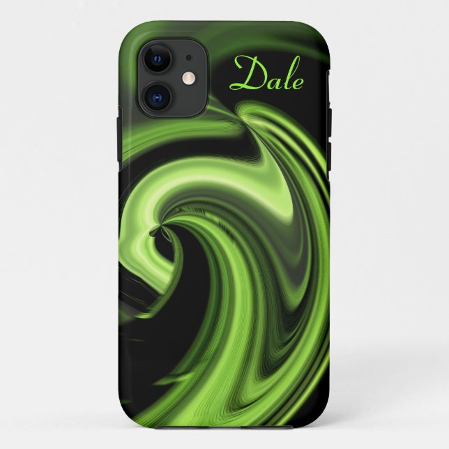 iPhone 11 Abstrait Chartreuse Heart iPhone5 coque Personnali (Dos)