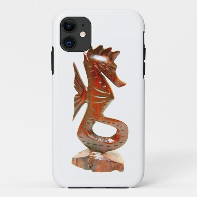 iPhone 11 coque à cheval de mer sculpté (Dos)