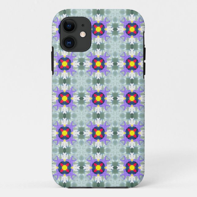iPhone 11 coque abstrait géométrique à 4 côtés (Dos)