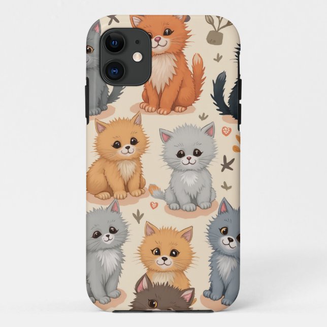 iPhone 11 Coque Cute kitten motif (Dos)