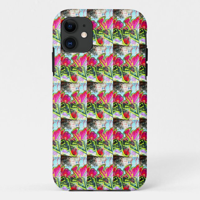 iPhone 11 coque de graffiti rouge (Dos)