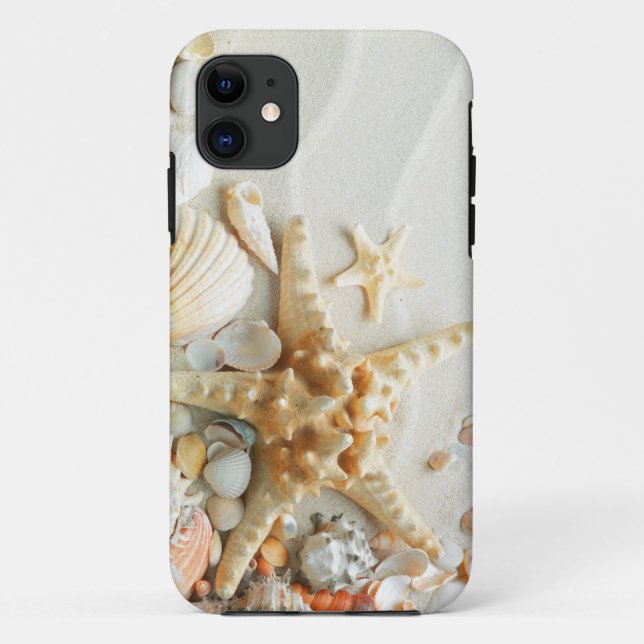 iPhone 11 Étoile de mer et coquillage sur la plage coque iph (Dos)