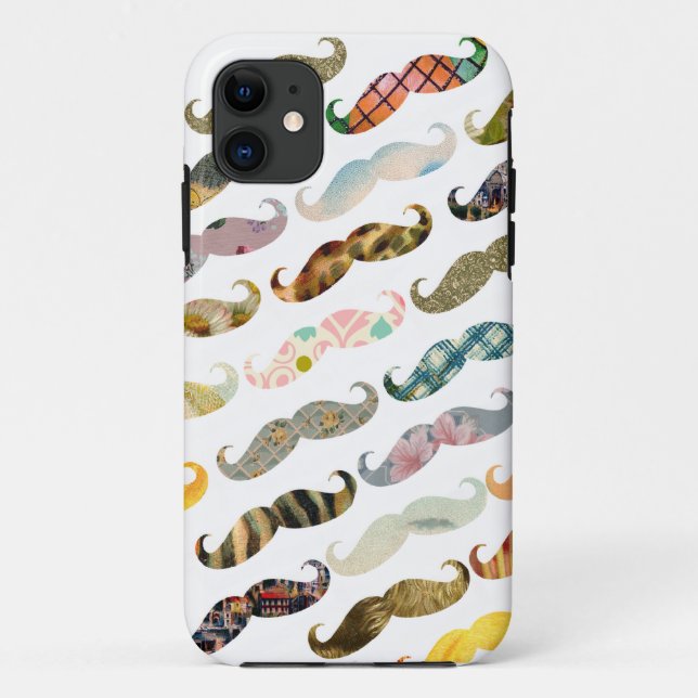 iPhone 11 La moustache antique avec le cru modèle le coque (Dos)