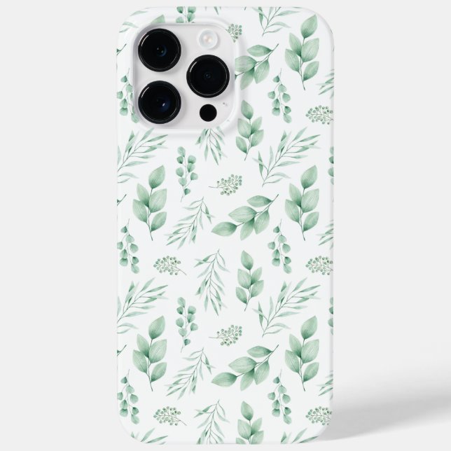 iPhone 11 Pro Max motif feuille vert coque (Verso)