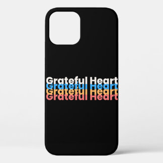 iPhone 12 Coque Noir & Beige Typographie colorée