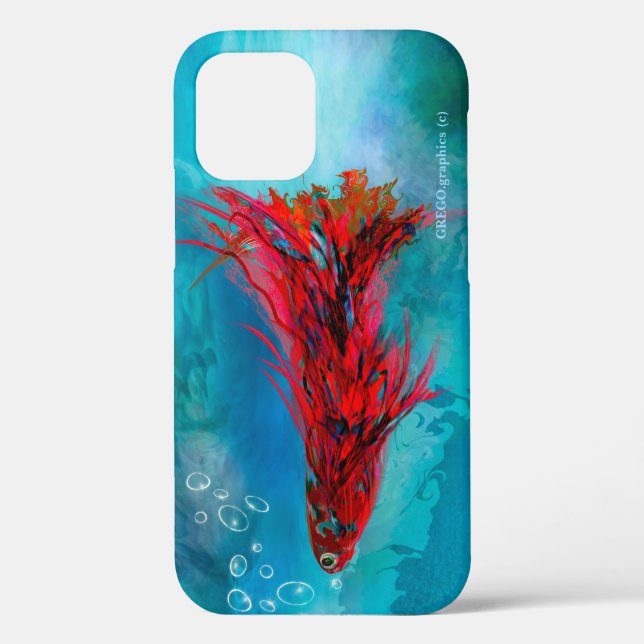 iPhone 12 Pro - un coque d'un poisson rouge (Verso)