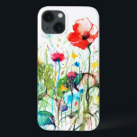 iPhone 13 Case Illustration des fleurs d'aquarelle colorée<br><div class="desc">Illustration de l'aquarelle des fleurs cool colorées</div>