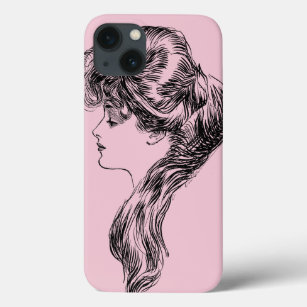 iPhone 13 Case Profil d'une fille de Gibson, 1903