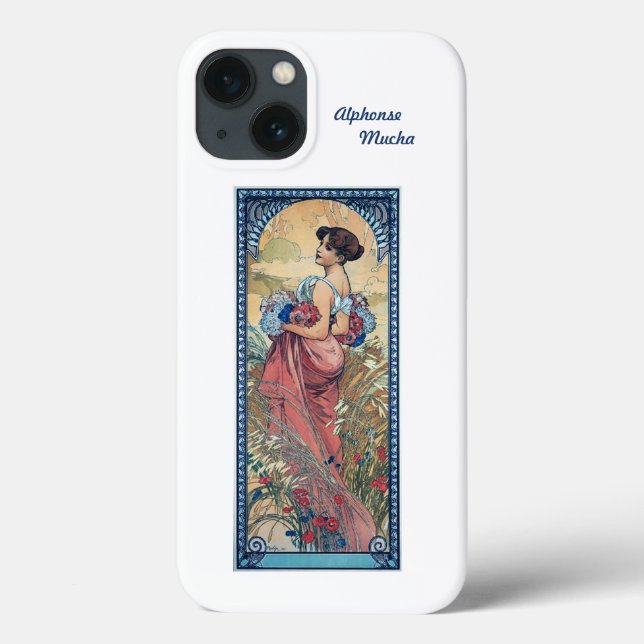 iPhone 13 coque Alphonse Mucha Art Nouveau (Verso)