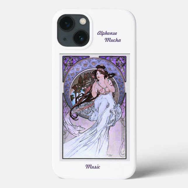 iPhone 13 coque Alphonse Mucha Art Nouveau (Verso)