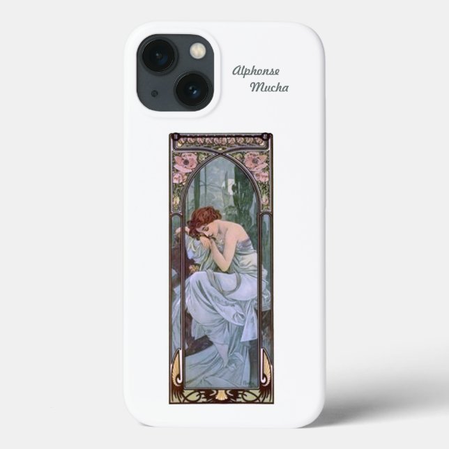 iPhone 13 coque Alphonse Mucha Art Nouveau (Verso)