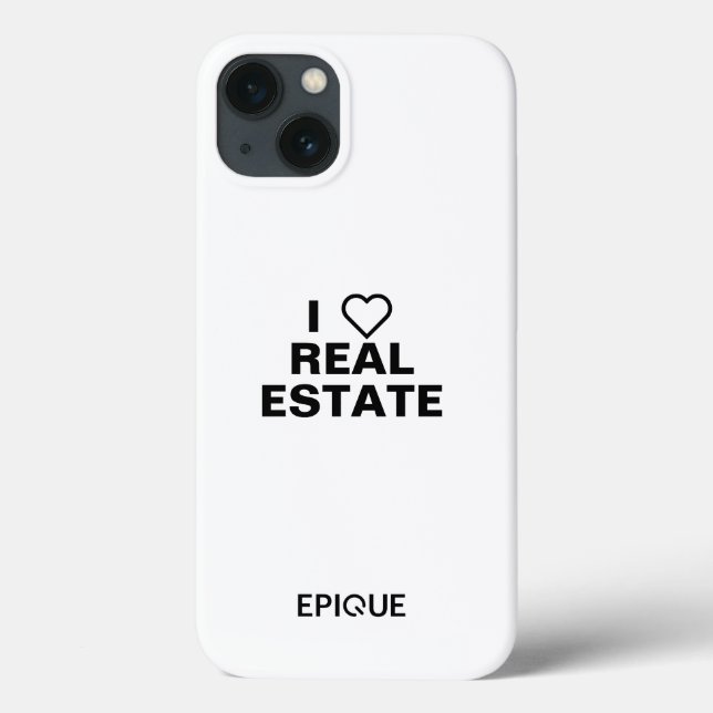 iPhone 13 Coque blanc - I Heart Real Estate (Verso)
