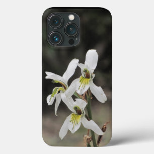 iPhone 13 Coque blanc orchidée