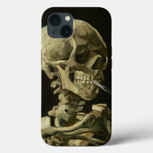 iPhone 13 Coque Crâne avec Cigarette Van Gogh