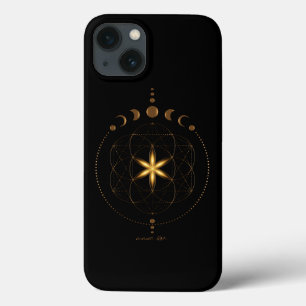 iPhone 13 Coques Sacred Geometry, fleur de vie
