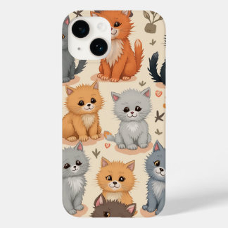 iPhone 14 Coque Cute chaton motif Téléphone Case